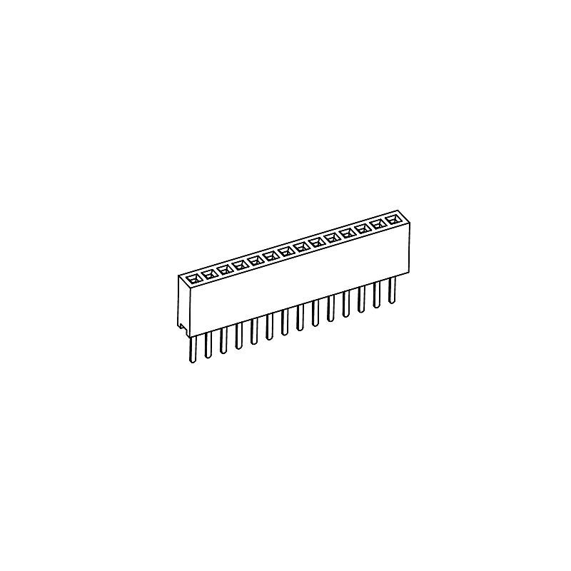 排母PH1.27*H4.3mm 单排180度系列